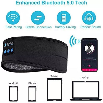 Wireless Bluetooth Music Headband With Built-In Headphones For Sports, Running, Gym, And Sleep – Comfortable Fabric Design With Hands-Free Calling