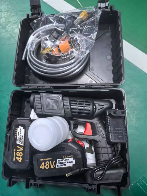 48V Cordless Portable Pressure Washer Gun with Dual Batteries & Carry Case