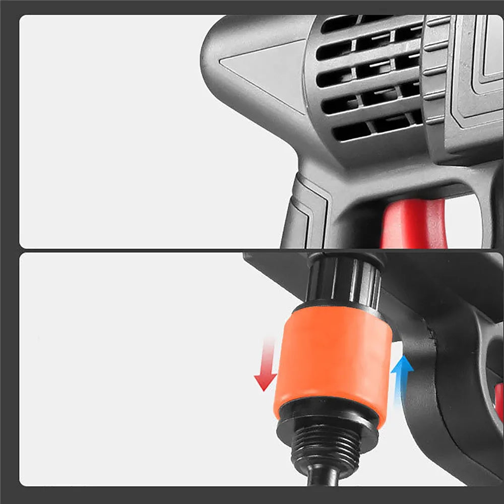 48V Cordless Portable Pressure Washer Gun with Dual Batteries & Carry Case