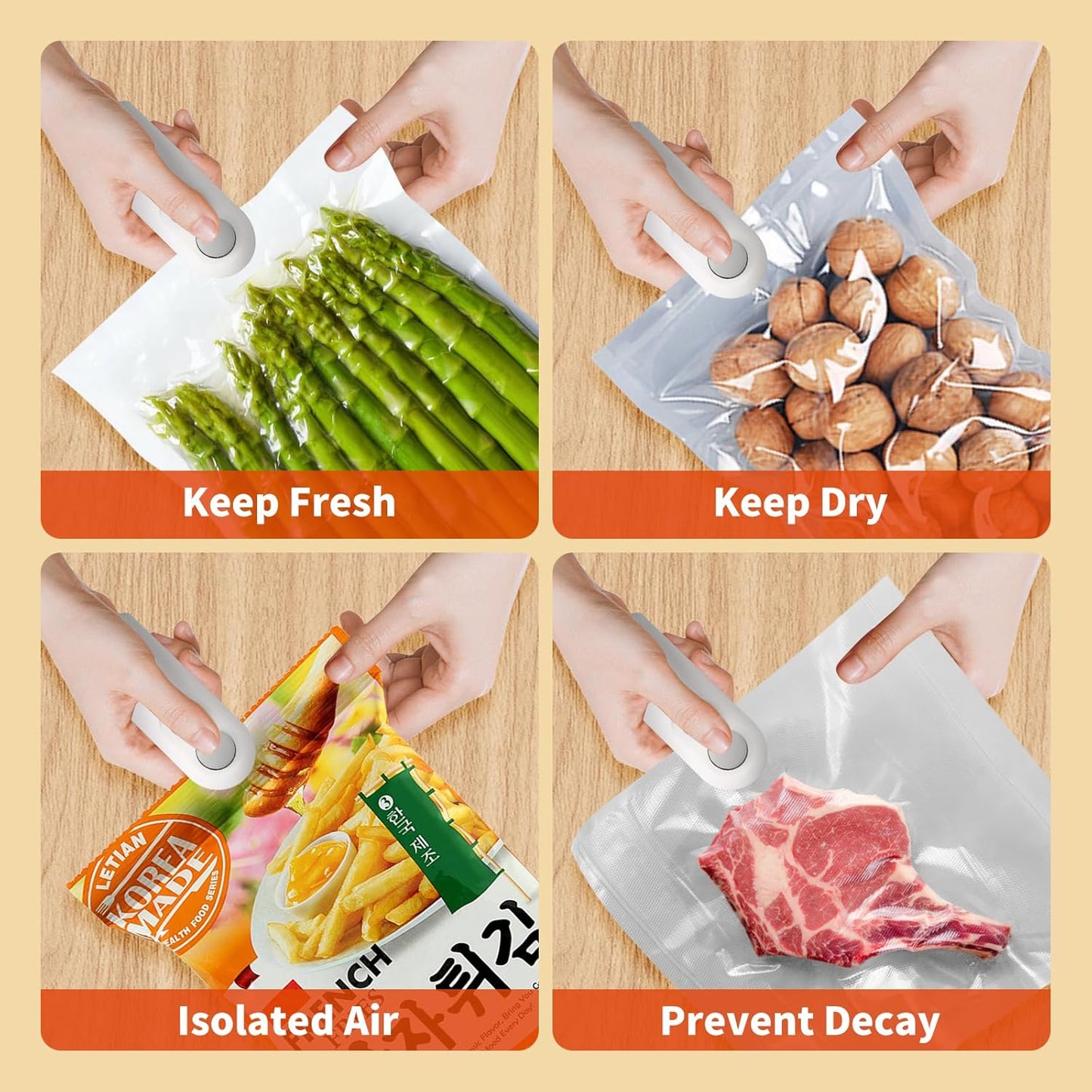 2-in-1 Mini Bag Sealer + Cutter (USB Rechargeable)