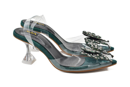 Girls Transparent Butterfly Sandels