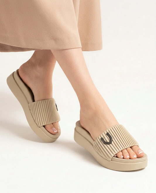Chic Neutral Comfort Slipper for Womens